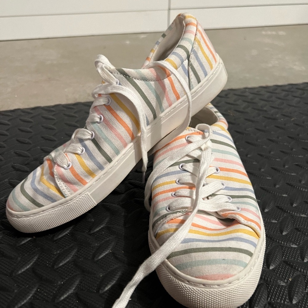 Colorful Rainbow J. Crew Tennis Sneaker 9